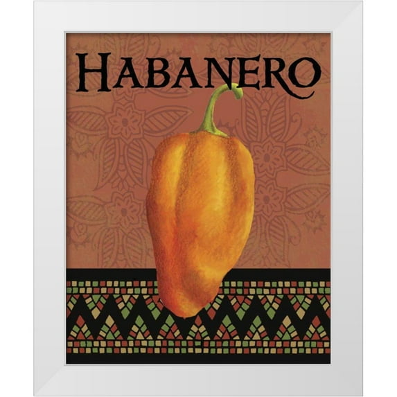 Max, Louise 12x14 White Modern Wood Framed Museum Art Print Titled - Chili Peppers IV