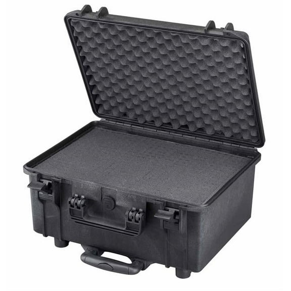 Max MAX465H220STR.079 18.30 x 13.20 x 8.70 in. Outdoor Case with Cubed Foams, Black