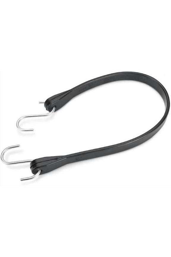 Max MM09 19" Black EPDM Rubber Tarp Bungee Cord Straps - Quantity of 100