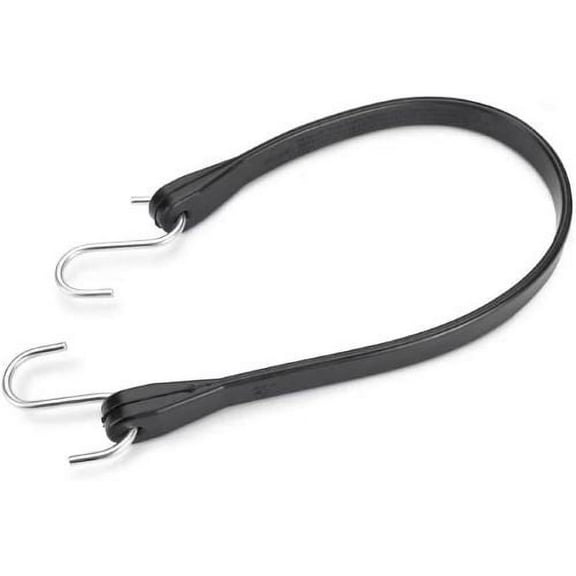 Max MM09 19" Black EPDM Rubber Tarp Bungee Cord Straps - Quantity of 30
