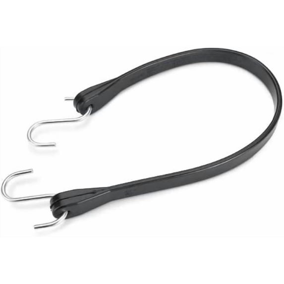 Max MM09 19" Black EPDM Rubber Tarp Bungee Cord Straps - Quantity of 60