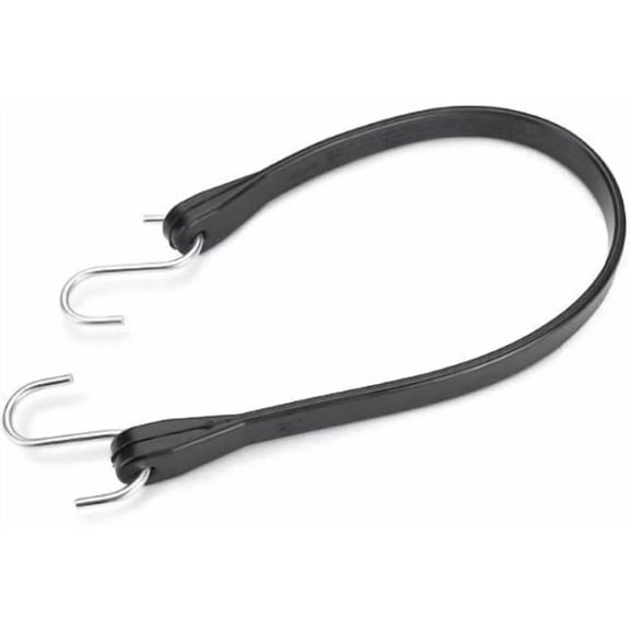 Max MM11 35" Black EPDM Rubber Tarp Bungee Cord Straps - Quantity of 100