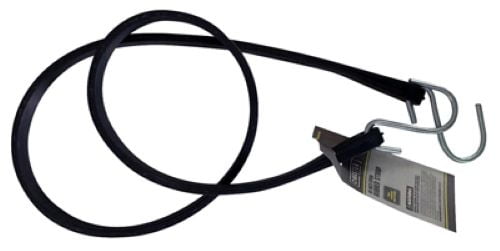 Max MM57 45" Black EPDM Rubber Tarp Bungee Cord Strap - Quantity of 20