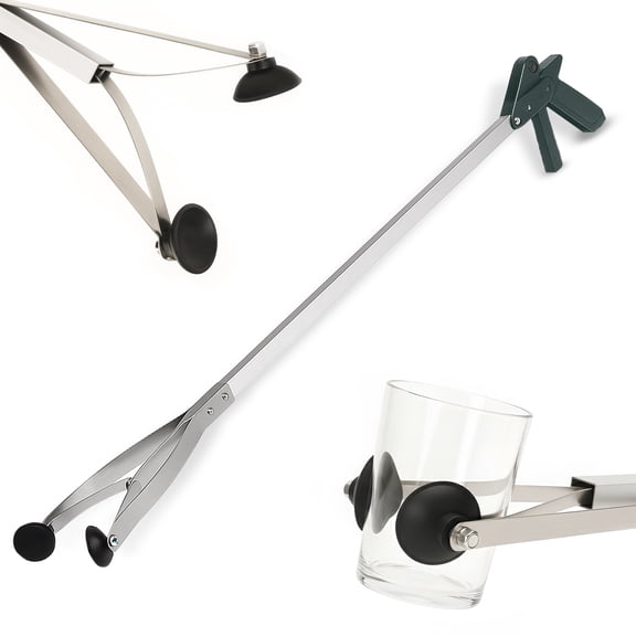 Max Manufacturing Suction Cup Grabber Reacher 32 Inch, Reacher Grabber Pickup Tool for Seniors, Lightweight Foldable Trash Picker Upper, Pack of 1