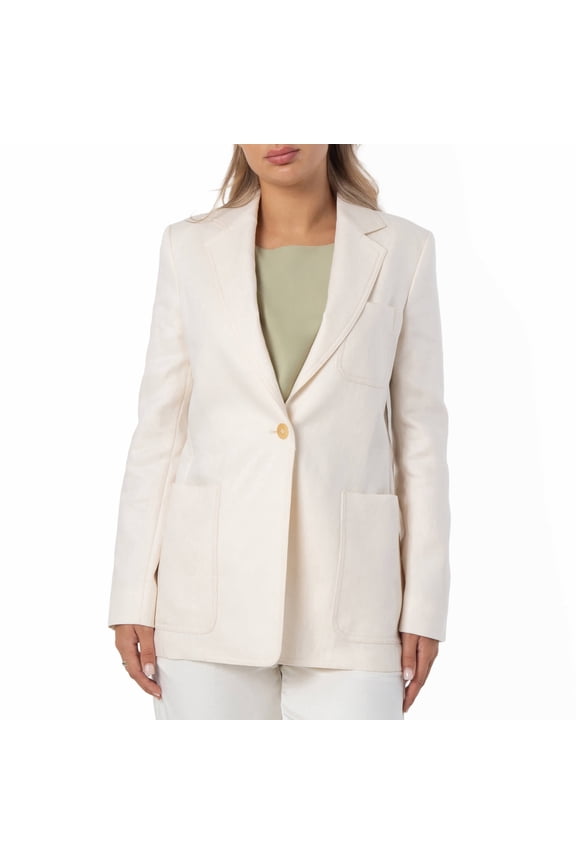 Boemia Linen Suiting Blazer, Brand Size 36 (US Size 2)