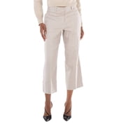Max Mara Cadice Linen-Blend Trousers, Brand Size 40  US Size 6