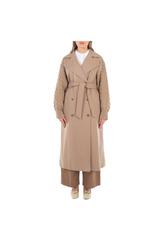 Cicladi Water-Repellent Gabardine Trench Coat, Brand Size 44 ( US Size 10 )