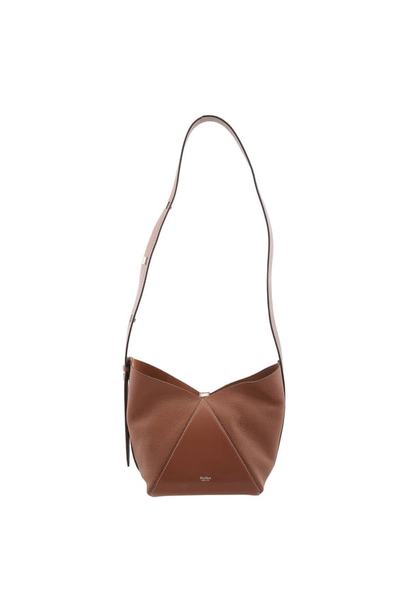 Deer-Print Leather Small Bucket Bag