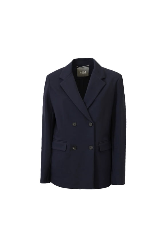 Double-Breasted Tailored Jacket In Deep Navy (Women's)