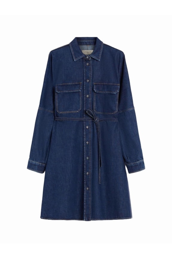 Elegantly Tailored Balenio Dress In Timeless Blue (Women's)