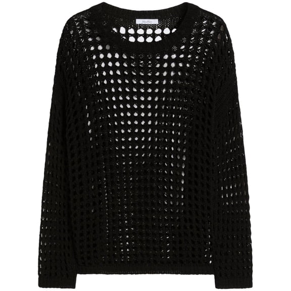 Max Mara Grid-Pattern Long-Sleeved Top With Relaxed Fit (Women's)