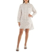 Max Mara Ladies White Bevanda Monogram Shirt Minidress, Brand Size 36 US Size 2