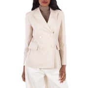 Max Mara Laura Double-Breasted Linen Blazer, Brand Size 44  US Size 10