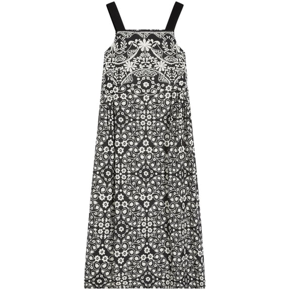 Max Mara Maxi Dress With Intricate Floral And Geometric Pattern (Women's)