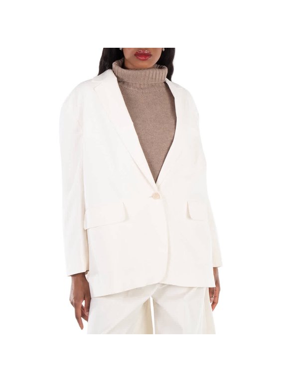 Monica Cotton Canvas Oversize Blazer, Brand Size 40 ( US Size 6 )