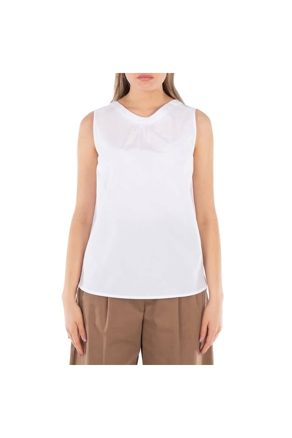 Ofelia Sleeveless Poplin Top, Brand Size 34 ( US Size 0 )