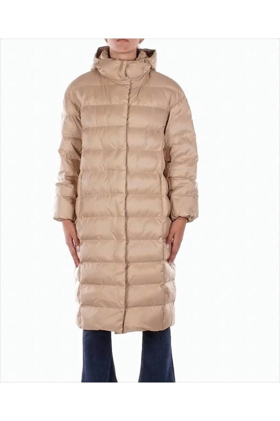 Quilted Below-The-Knee Jacket With Hood (Women's)