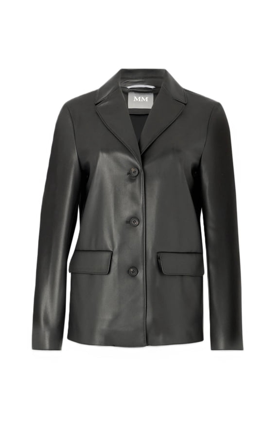 Refined Black Tailored Jacket With Notched Lapel (Women's)