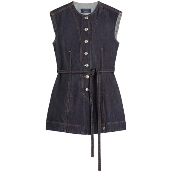 Max Mara Sleeveless Denim Top With Structured Design (Women's)