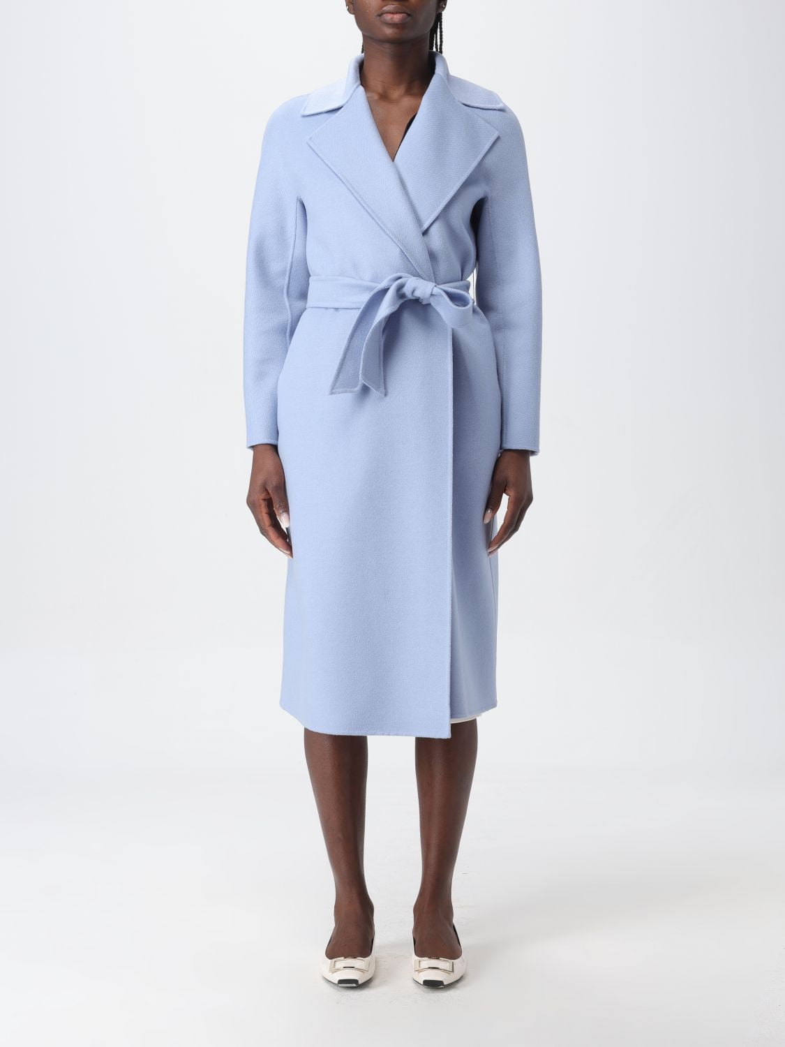 Max Mara Studio Coat Woman Blue Woman - Walmart.com