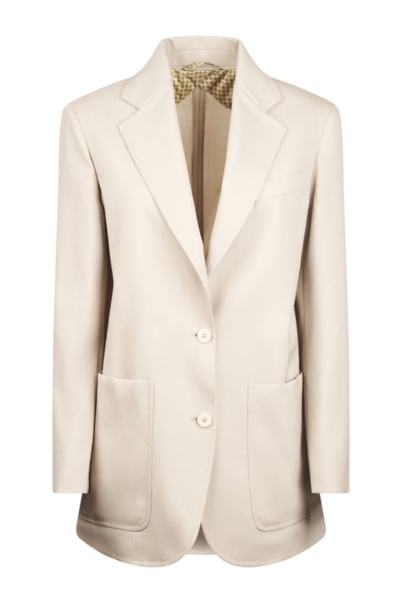 Tailored Jacket With Notch Lapel And Patch Pockets (Women's)