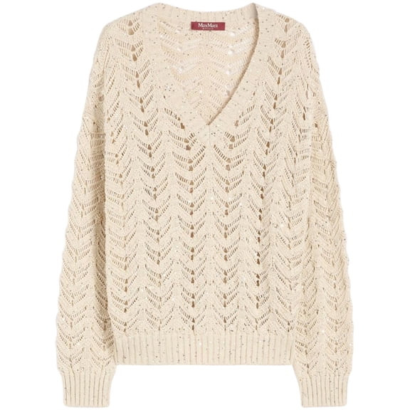Max Mara Textured Knitted Top With Openwork Chevron Pattern (Women's)