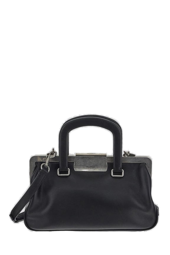 Women's Sleek Black Bag With Minimalist Design And Structured Silhouette Black