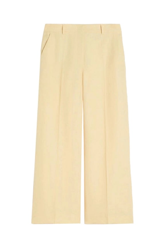 Yellow Wkdmalizia Virgin Wool Trousers (Women's)