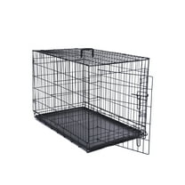 Max&Marlow 24inch Single-Door Dog Crate, Foldable Metal Wire Dog Kennel with Tray and Divider for Small Dogs