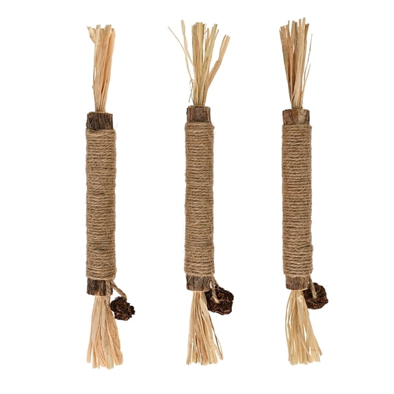 Max & Marlow 3 Pack Natural Silvervine Sticks Cat Toys, Kittens Chew Toys for Teeth Cleaning