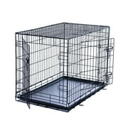 Max & Marlow Single-Door Dog Crate, Foldable Metal Wire Kennel, Portable, Tray and Divider Included, 24" x 17.50" x 20"