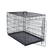 Max&Marlow 36inch Single-Door Dog Crate, Foldable Metal Wire Dog Kennel with Tray for Large Dogs