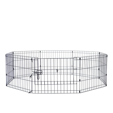 Max & Marlow Portable Dog Playpen, 8-Panel Metal Dog Fence, Indoor & Outdoor Use, Customizable, 18" Height