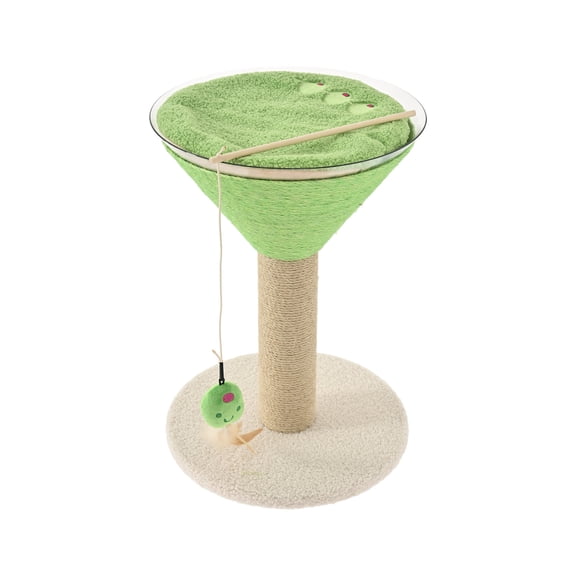 Max & Marlow Martini Cat Scratching Post, 20.5" H, Green