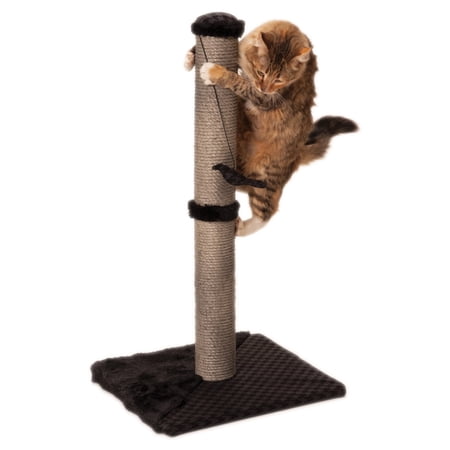 Max & Marlow Scratch Post, Tall, Gray Sisal, 26"