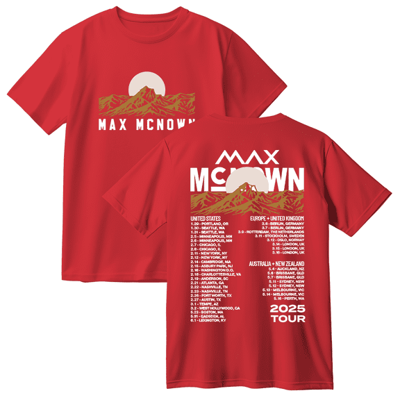 Max McNown 2025 Tour Cotton T-shirt Women Men Short Sleeve Crewneck Casual Streetwear Tee