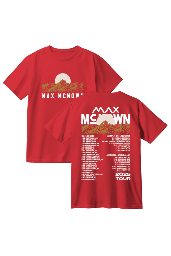Max McNown 2025 Tour Cotton T-shirt Women Men Short Sleeve Crewneck Casual Streetwear Tee