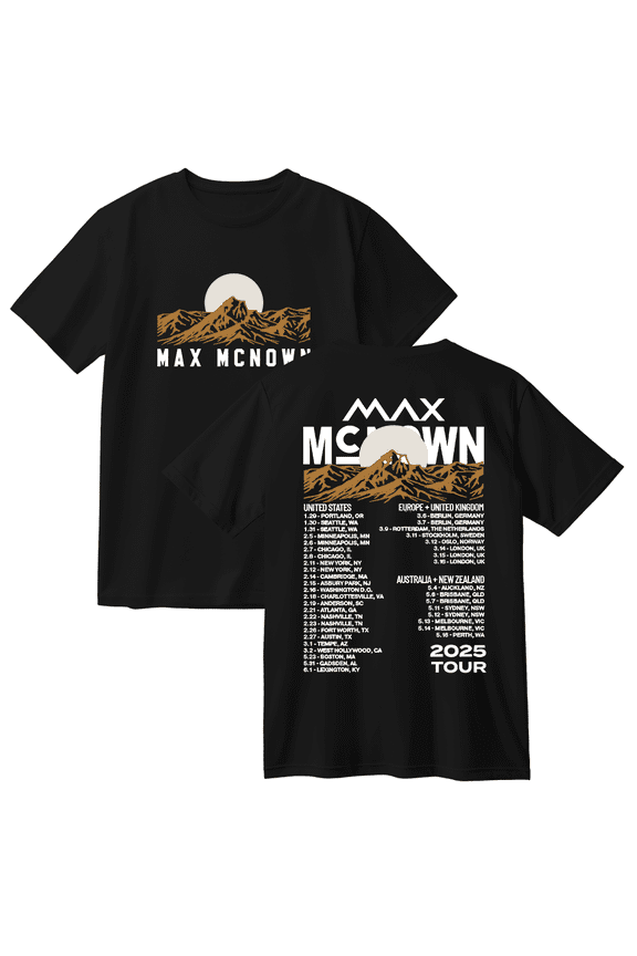 Max McNown 2025 Tour Cotton T-shirt Women Men Short Sleeve Crewneck Casual Streetwear Tee