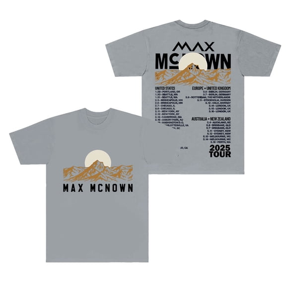 Max McNown 2025 Tour Dates T-Shirts Night Diving Album Merch Summer Unisex Fashion Short Sleeve Tee