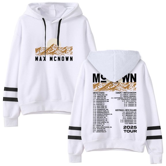Max McNown 2025 Tour Pullover Hoodie Long Sleeve Pocketless Sweatshirt Unisex Clothes