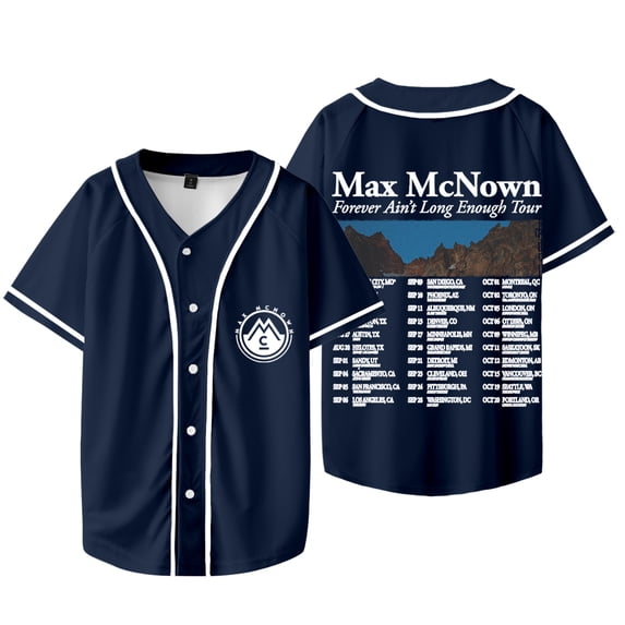 Max McNown Forever Ain't Long Enough Tour Baseball Jacket Tee Unisex V-neck Short Sleeve Tshirts
