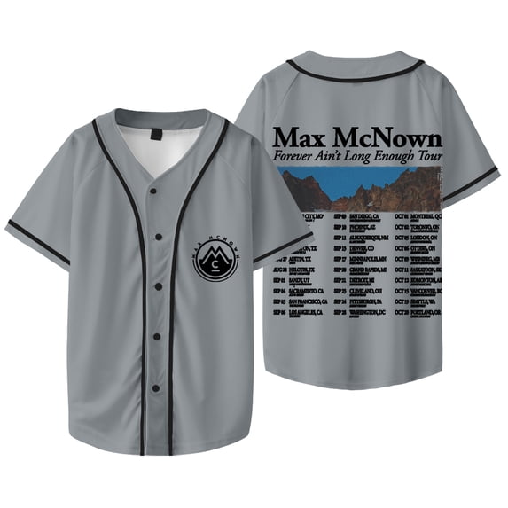 Max McNown Forever Ain't Long Enough Tour Baseball Jacket Tee Unisex V-neck Short Sleeve Tshirts