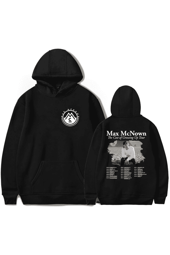Max McNown Merch The Cost Of Growing Up Tour Classic Hoodie Long Sleeve Pullovers Album Casual Outfits Unisex