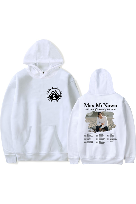 Max McNown Merch The Cost Of Growing Up Tour Classic Hoodie Long Sleeve Pullovers Album Casual Outfits Unisex