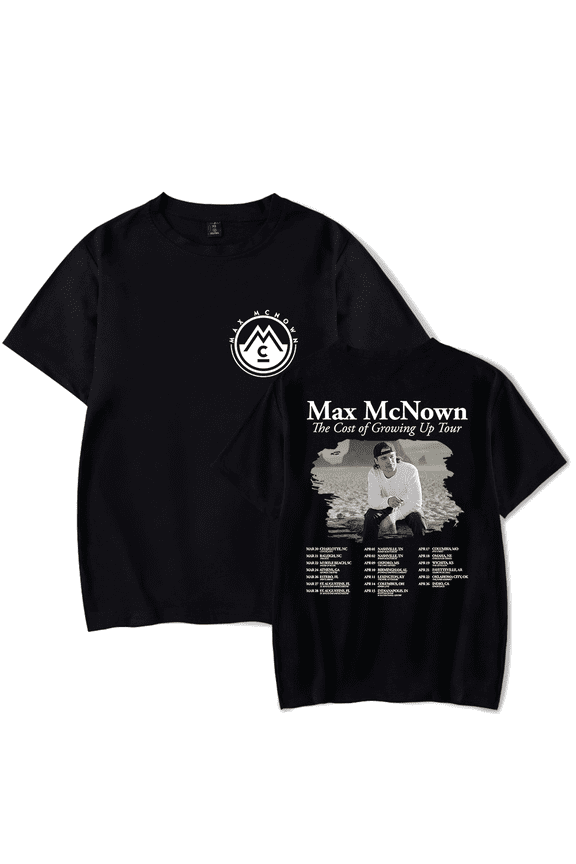 Max McNown Merch The Cost Of Growing Up Tour Classic T-Shirt Short Sleeve Album Unisex Clothing For Summer