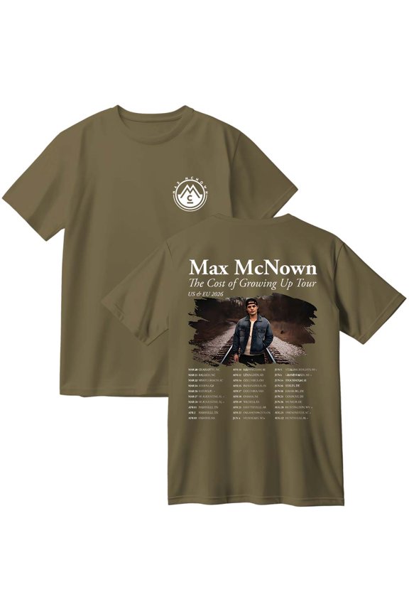 Max McNown The Cost of Growing Up Tour 2026 Cotton T-Shirt Women Men Crewneck Short Sleeve Tee