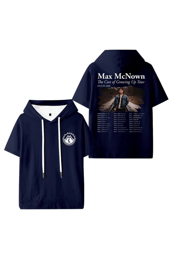 Max McNown The Cost of Growing Up Tour 2026 Hooded T-Shirts Casual Women Men Short Sleeve Tee Clothes