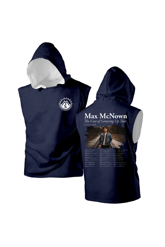 Max McNown The Cost of Growing Up Tour 2026 Hooded sleeveless vest Casual Tank Tops