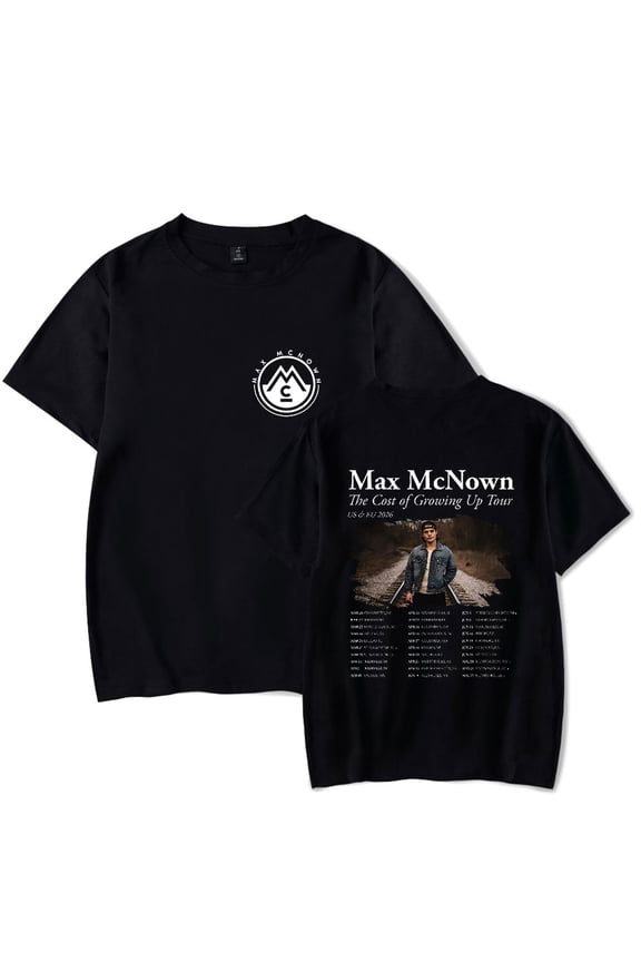Max McNown The Cost of Growing Up Tour 2026 T shirt Summer Casual Tshirt
