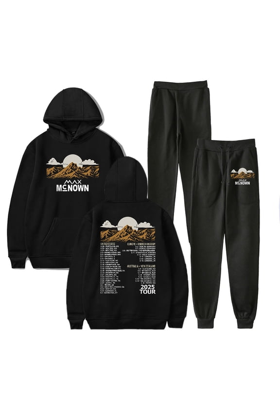 Max McNown Tour 2025 Hoodie Pants Sets Merch Men/Women Sweatshirt Pants Two Piece Set Streetwear